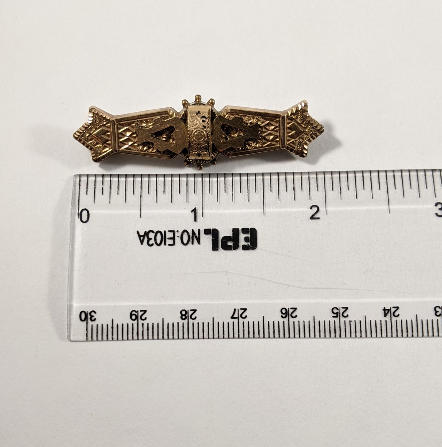Victorian Bar Pin Pendant, Ornate Gold Filled Convertible Brooch