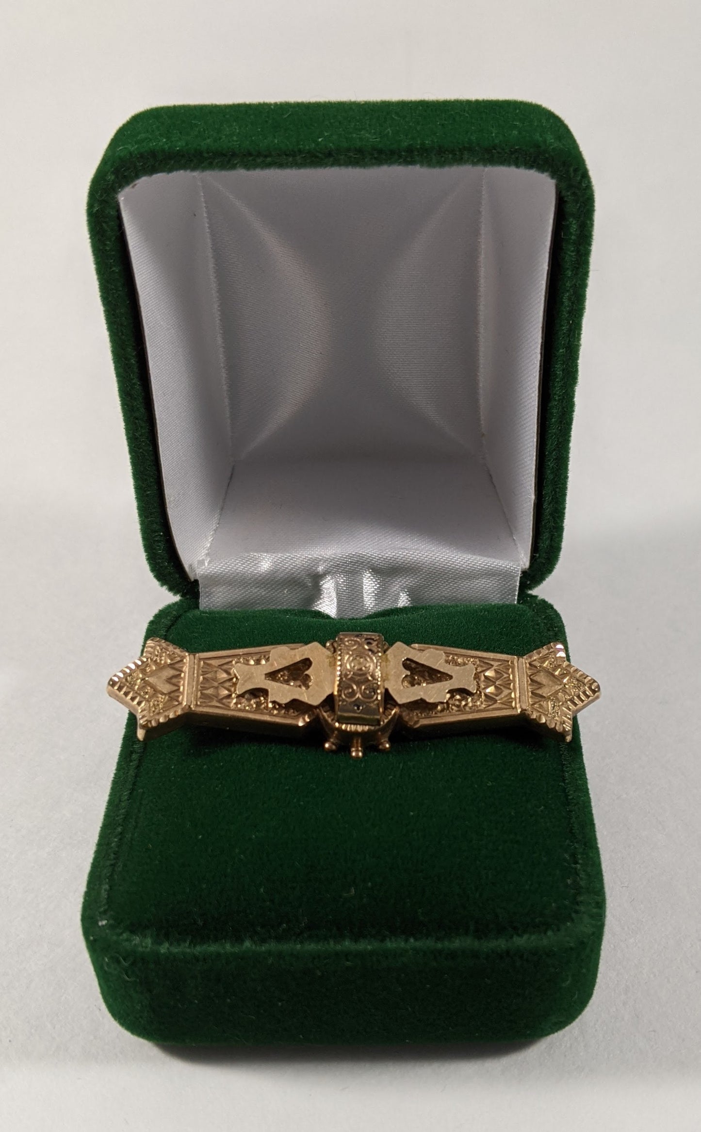 Victorian Bar Pin Pendant, Ornate Gold Filled Convertible Brooch