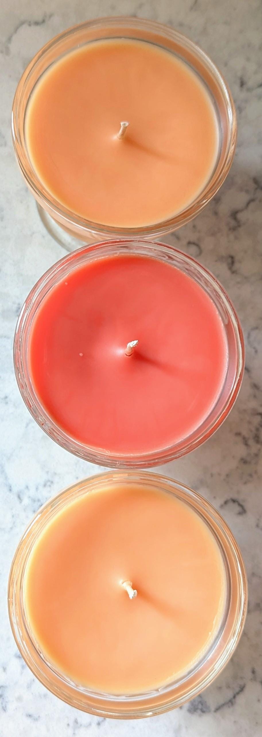 Clementine Sunshine, Upcycled Natural Coco-Soy Wax Blend, Vintage Clear Glass Sherbet Cup, 6 oz