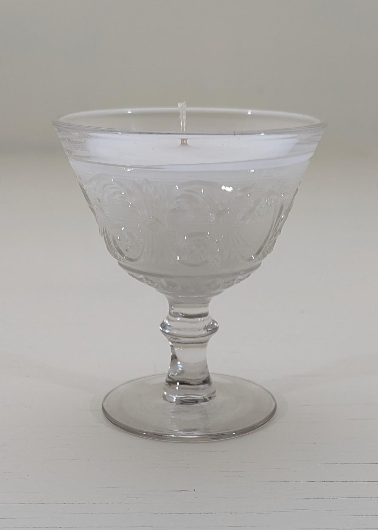 Lemon Blossom Vintage Glass Candle – Coco-Soy Wax, Wildflower Seed Dust Cover, Eco-Friendly Gift, 4oz