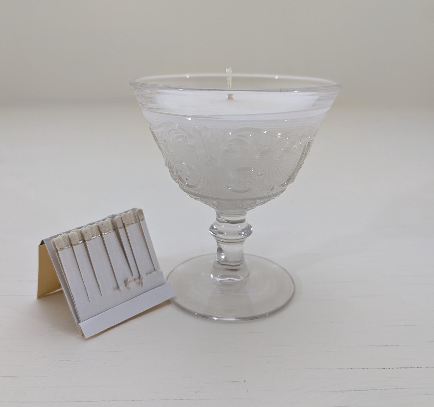 Lemon Blossom Vintage Glass Candle – Coco-Soy Wax, Wildflower Seed Dust Cover, Eco-Friendly Gift, 4oz