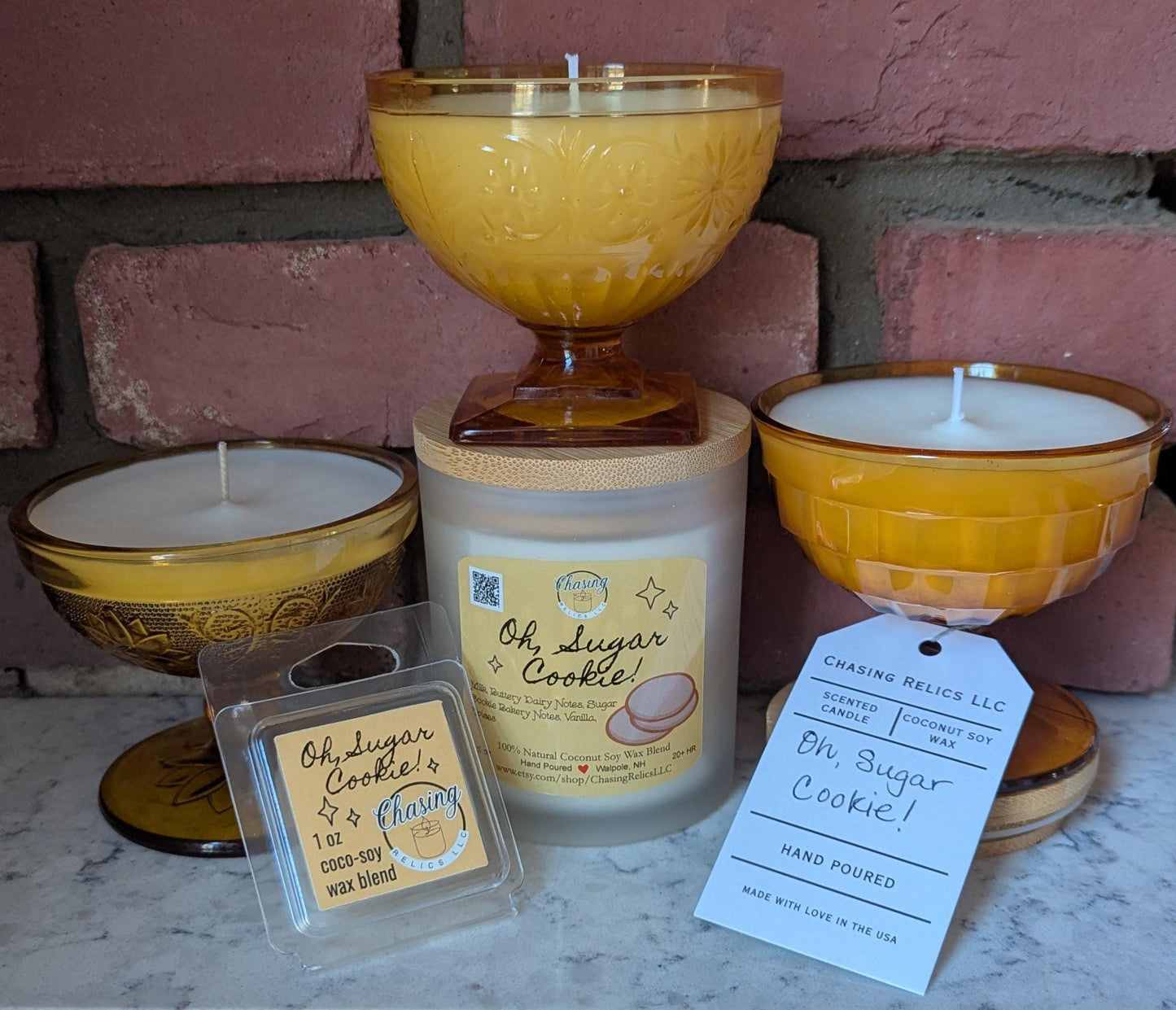 Sugar Cookie Wax Melt, Natural Coco-Soy Wax Blend, Sample Size 1 oz Tart for Warmer