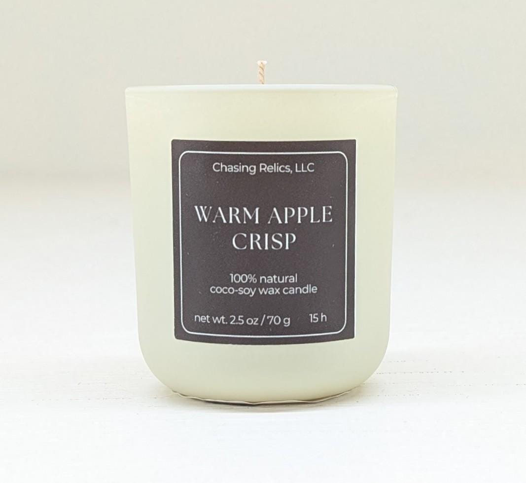 Warm Apple Crisp Candle | Fall Soy Wax Candle | Apple Cinnamon & Vanilla | Cozy Autumn Spice | 8oz or 2.5oz Candle Gift