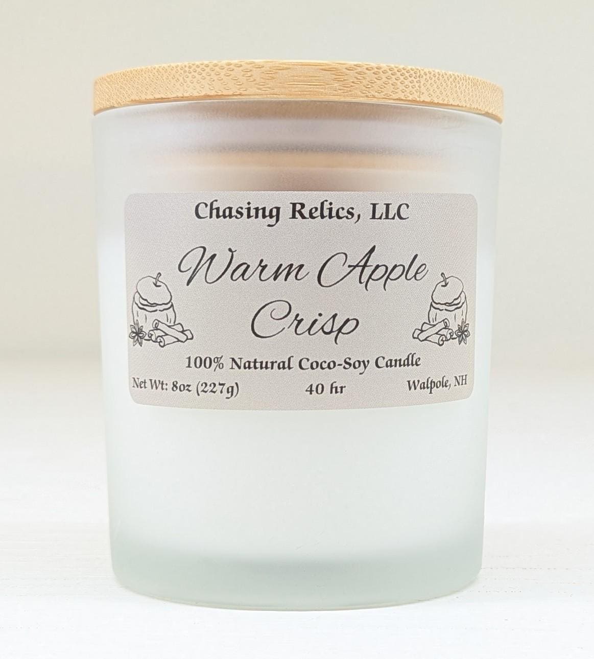 Warm Apple Crisp Candle | Fall Soy Wax Candle | Apple Cinnamon & Vanilla | Cozy Autumn Spice | 8oz or 2.5oz Candle Gift