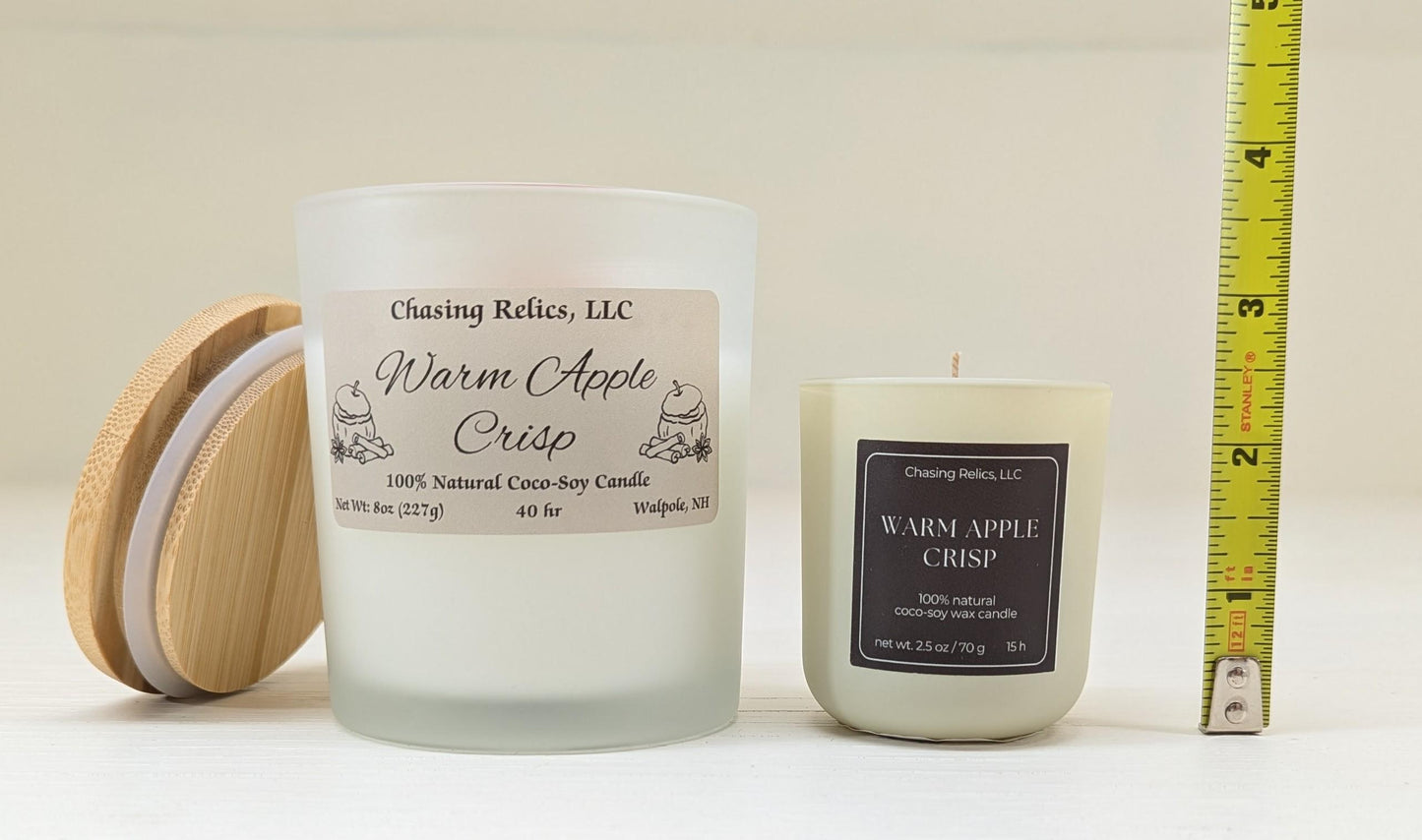 Warm Apple Crisp Candle | Fall Soy Wax Candle | Apple Cinnamon & Vanilla | Cozy Autumn Spice | 8oz or 2.5oz Candle Gift