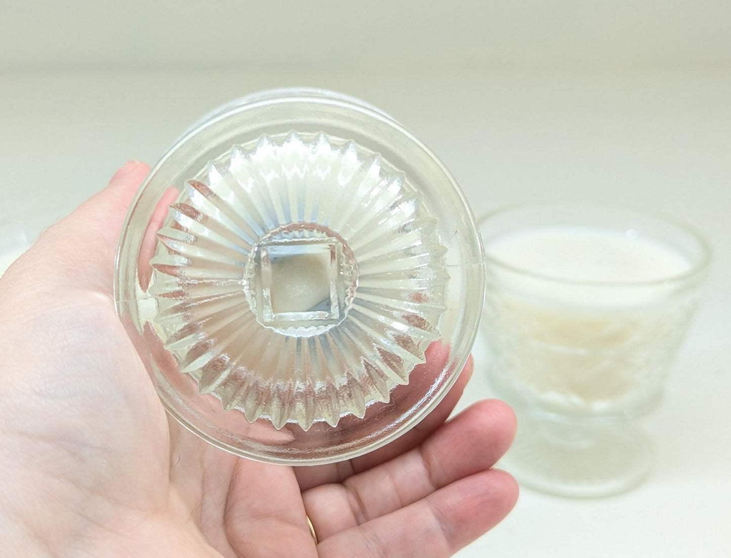 Unscented Soy Candle Bundle: 3 Vintage Hazel Atlas Glass Candles, Coco-Soy Wax Blend