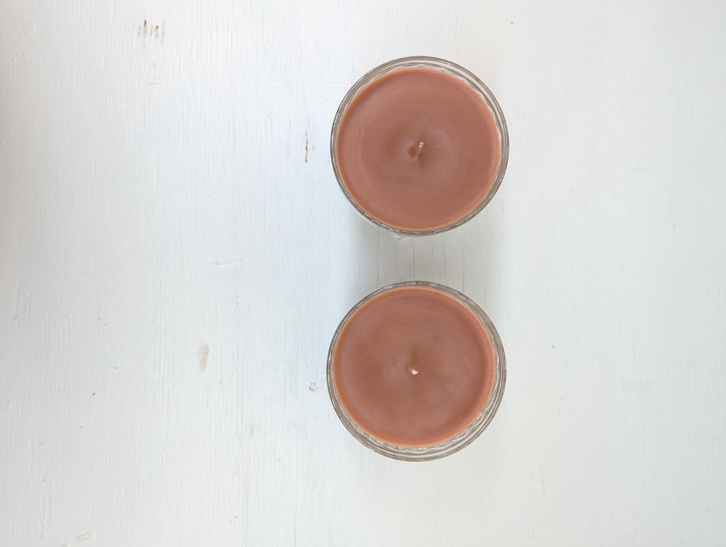 Chocolate Pudding Candle Duo – 4 oz Vintage Cut Glass Cups | Coco Soy Wax | Cotton Wick | Upcycled Dessert Candle Gift Set
