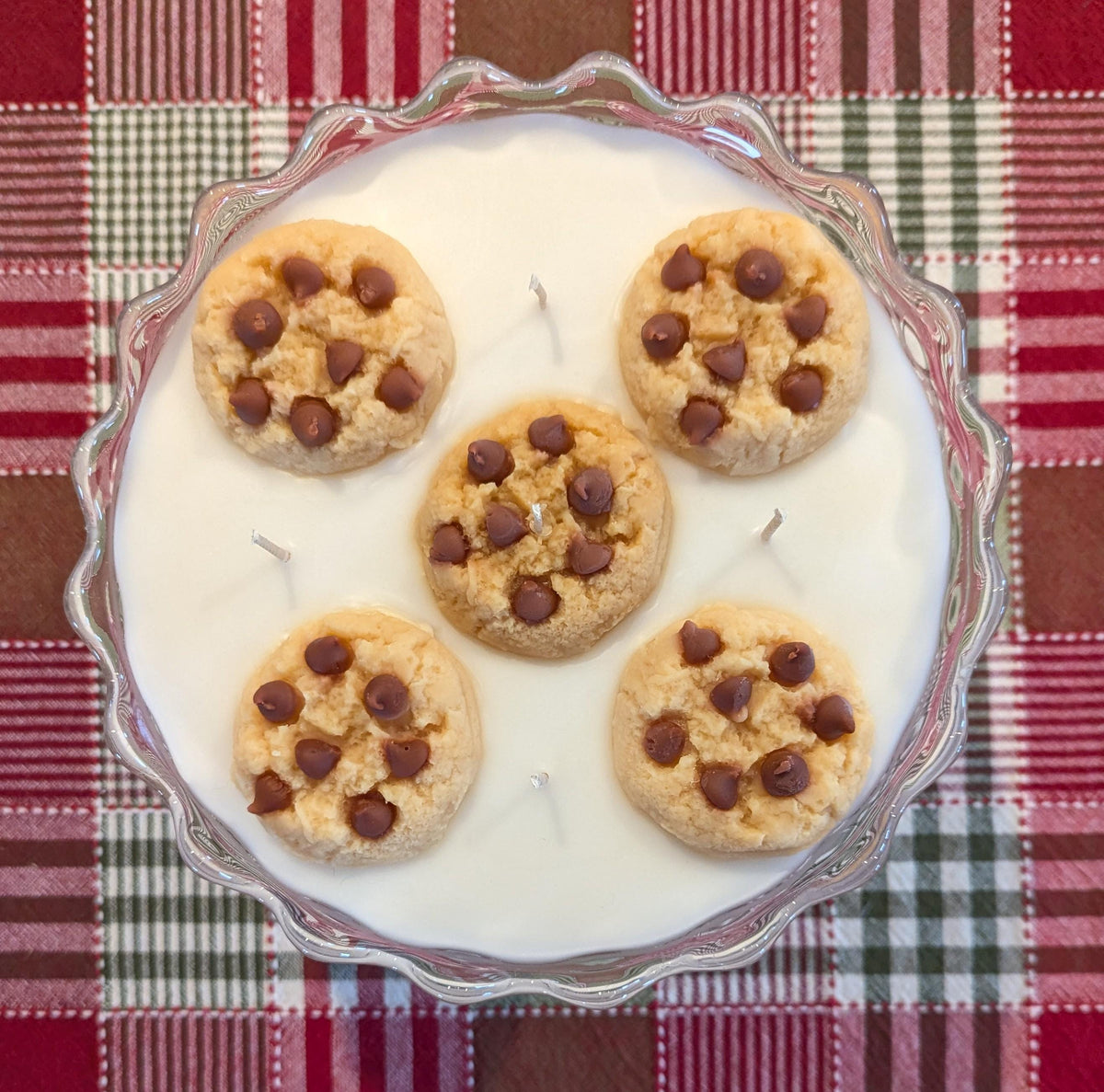 Cookie Candle – Coco Soy, 5-Wick Vintage Glass Pedestal Dish Centerpiece