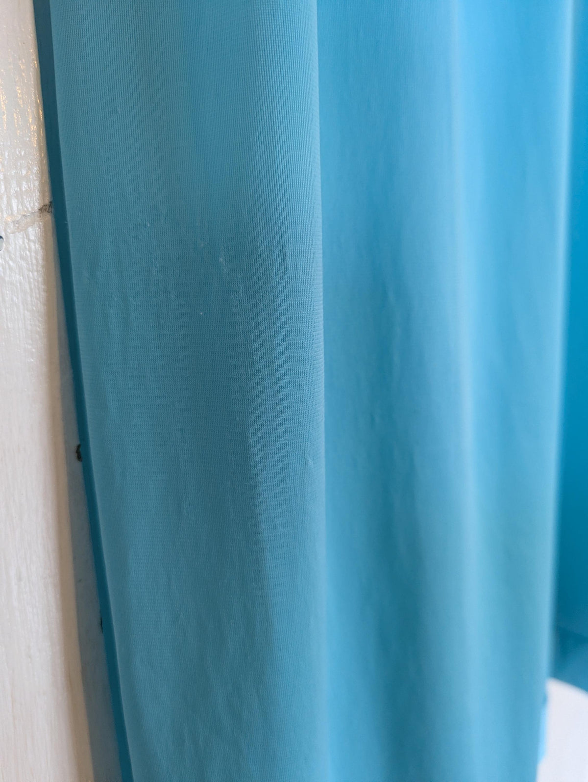 Vintage Aqua Nylon Nightgown: 1970s-1980s Flowy Slip Dress