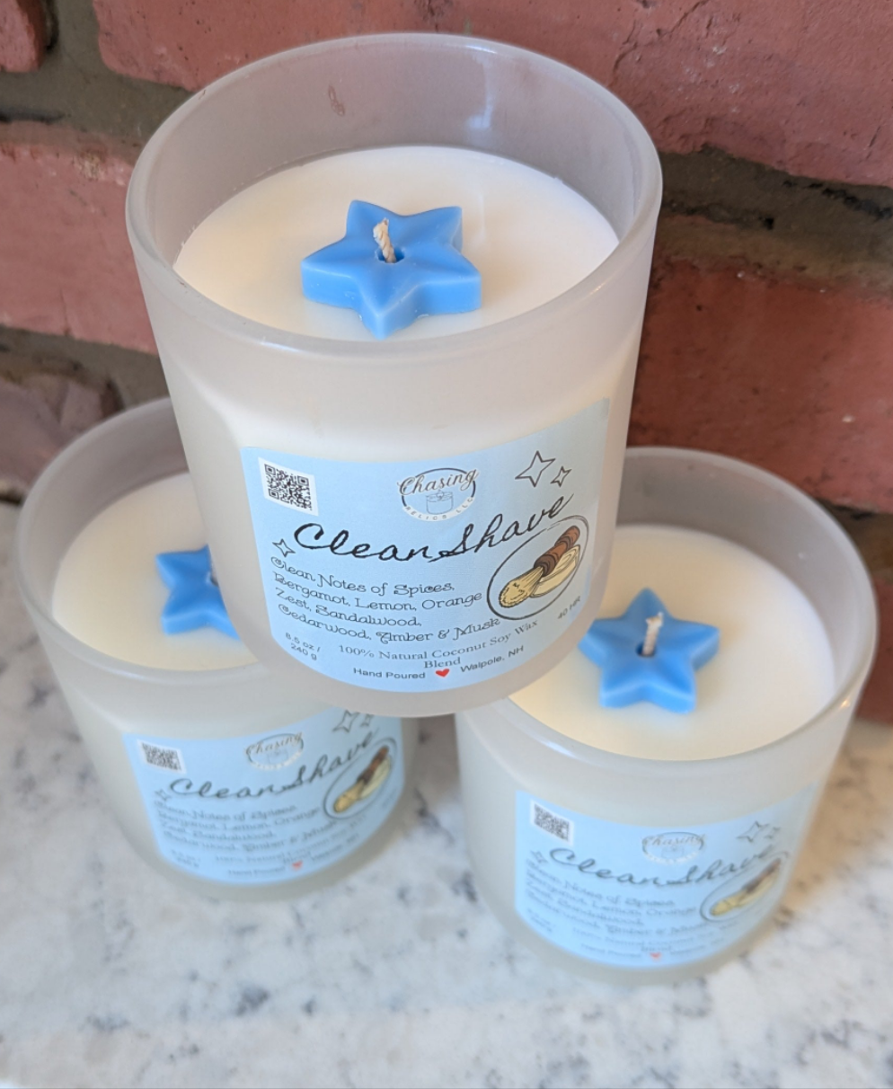 Clean Shave Candle, Coco-Soy Wax Blend, 8.5 oz Fresh Scent