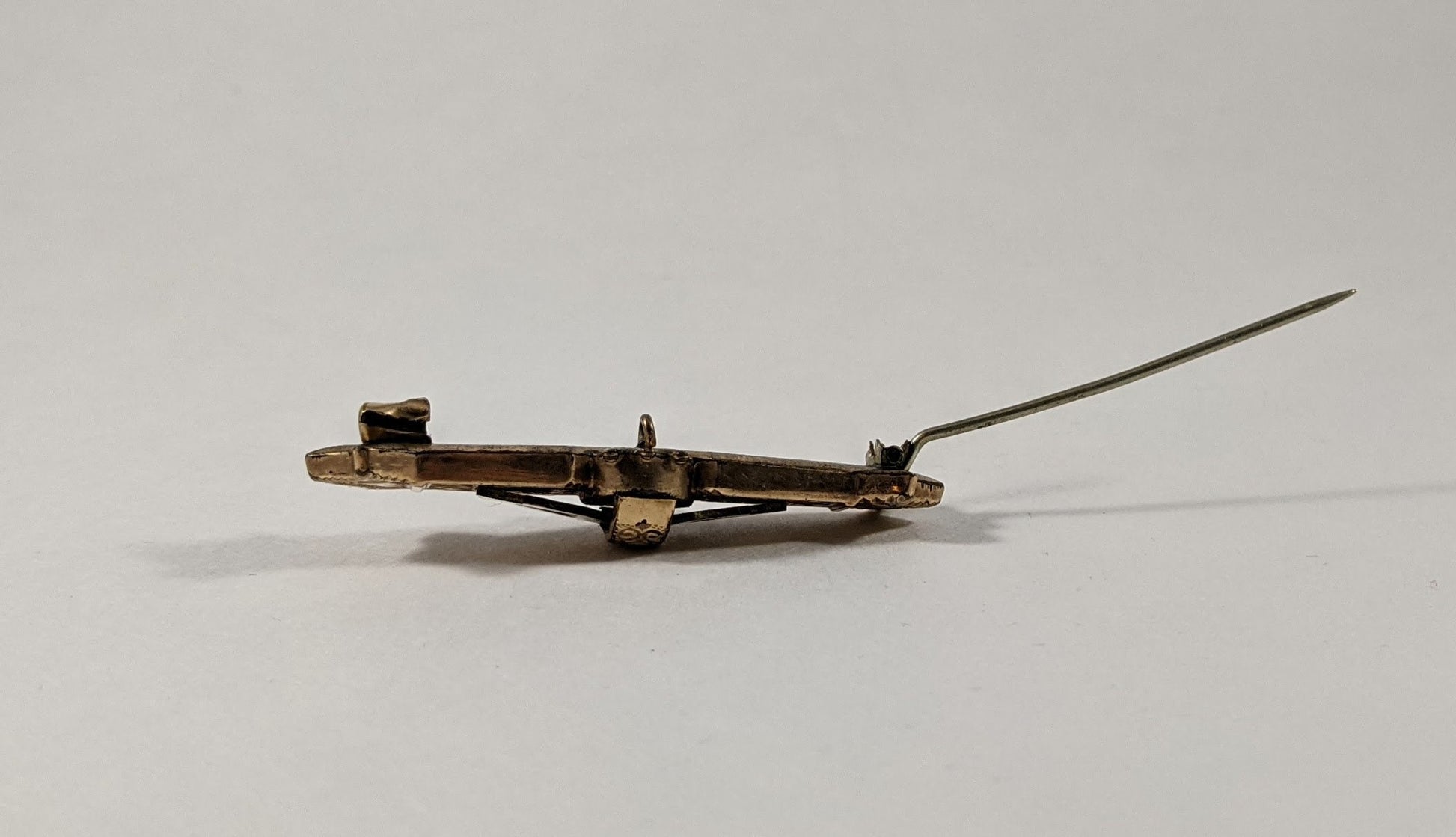 Victorian Bar Pin Pendant, Ornate Gold Filled Convertible Brooch