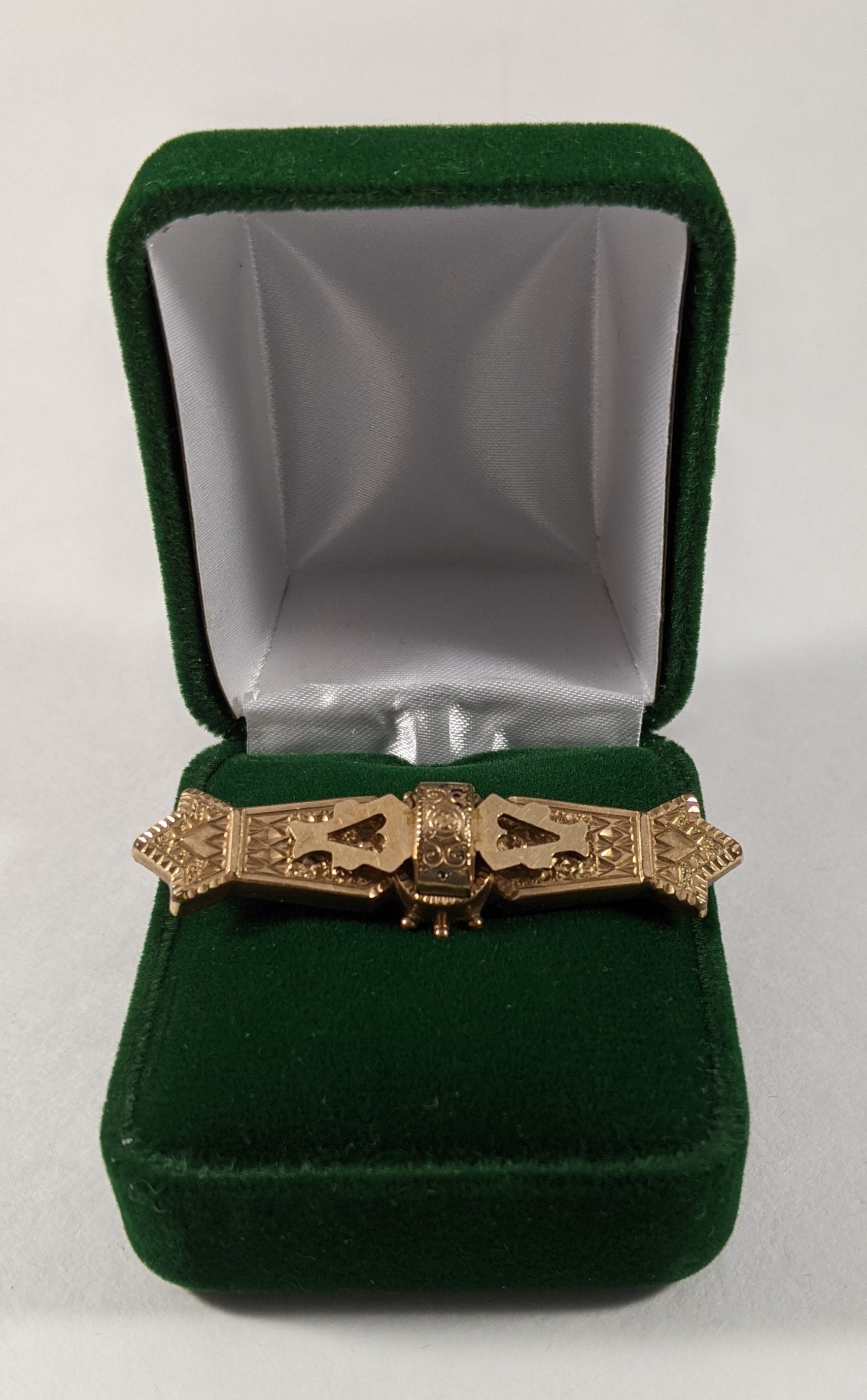 Victorian Bar Pin Pendant, Ornate Gold Filled Convertible Brooch