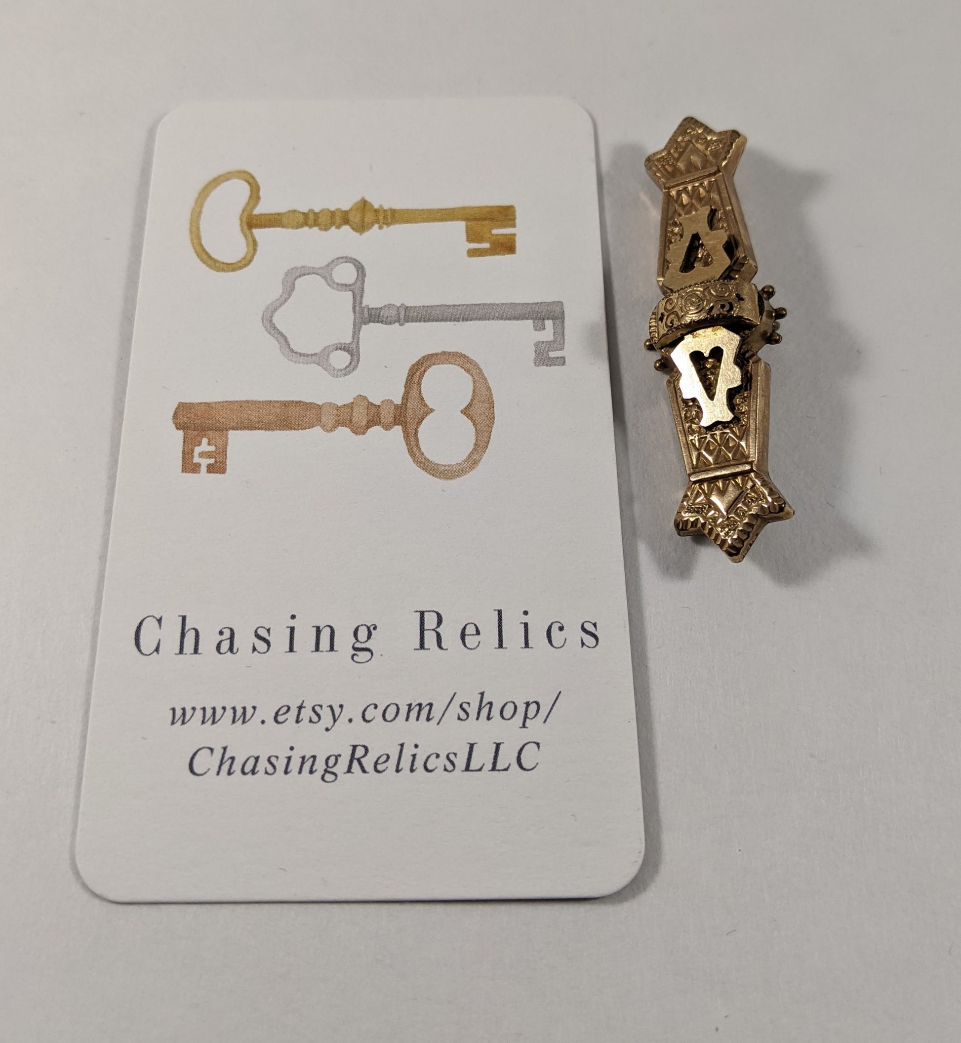 Victorian Bar Pin Pendant, Ornate Gold Filled Convertible Brooch