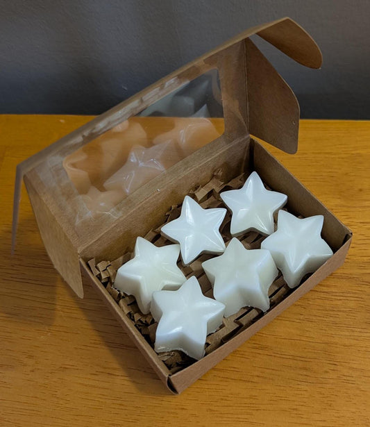 Non Toxic Wax Melt Samples in Clean Shave, Coconut Soy Blend, Net Weight 1 oz Star Tarts for Warmer