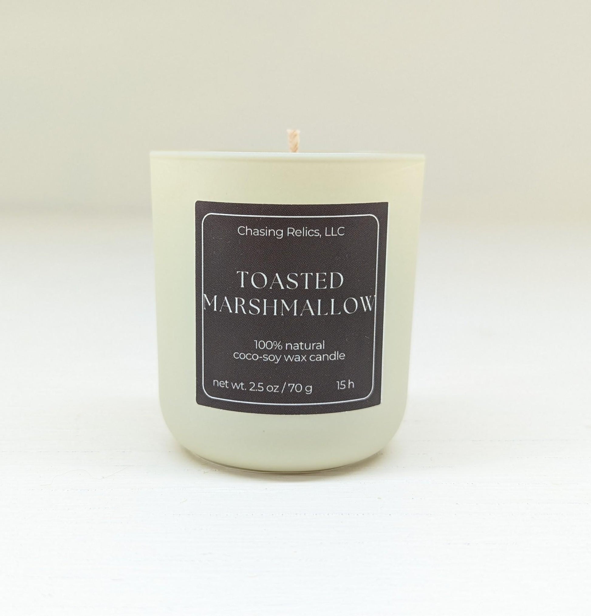 Toasted Marshmallow Candle | Coco Soy Wax | Vanilla & Smoky Woods | Cozy Fall, Winter Scent | 8oz or 2.5oz Candle Gift