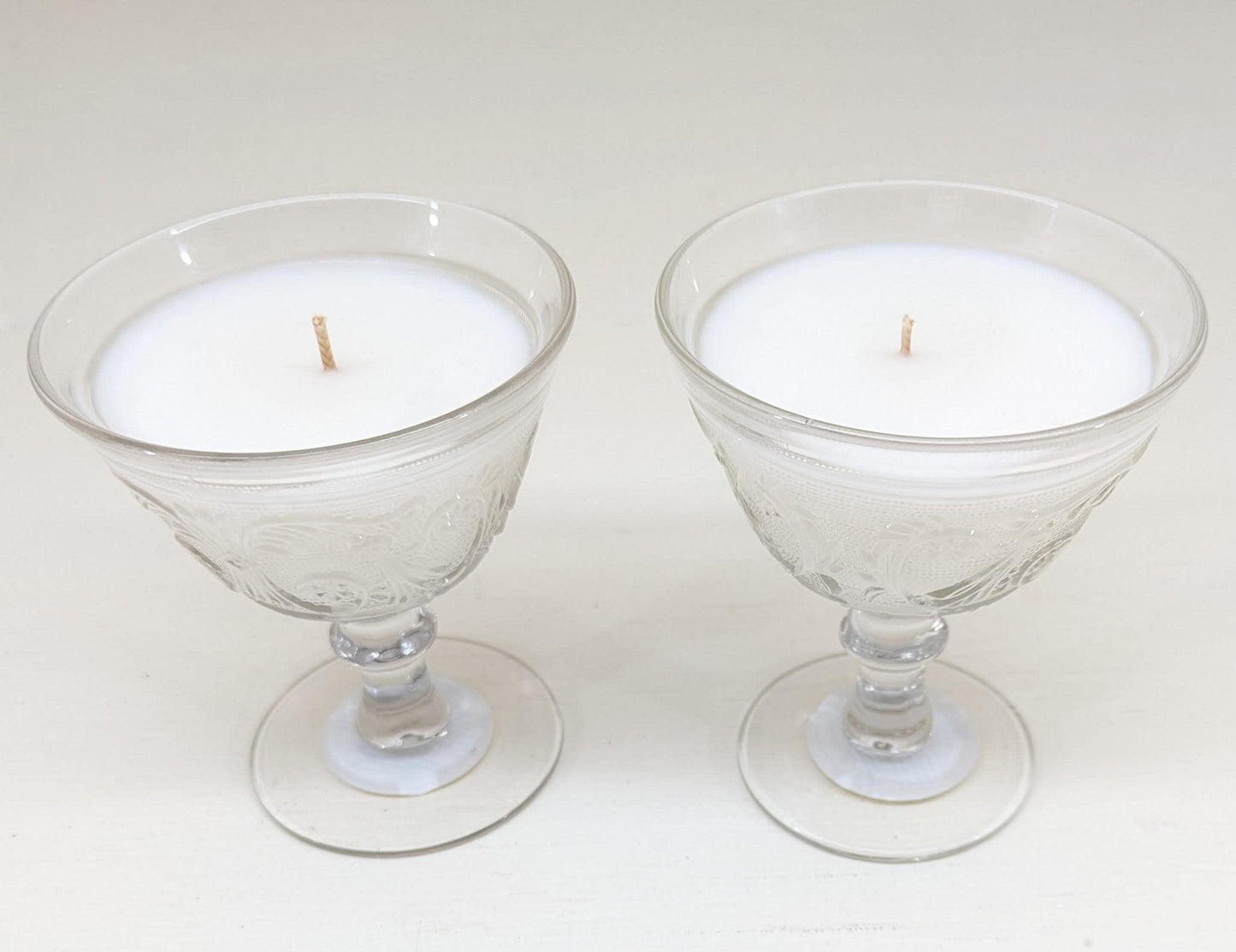 Lemon Blossom Scented Candles with Bookmark Bundle | Vintage Glass, Coco-Soy Wax & Velvet Ribbon