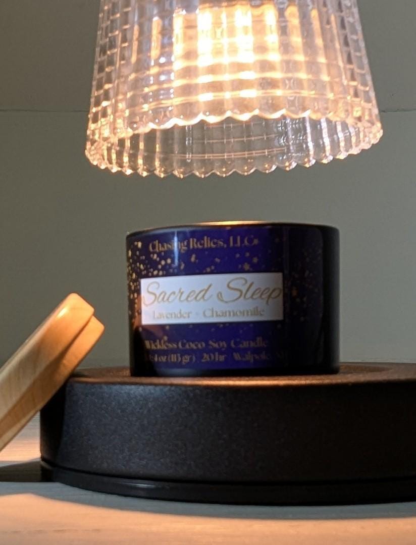 Lavender Chamomile Coco-Soy Wickless Candle: Sacred Sleep Aromatherapy