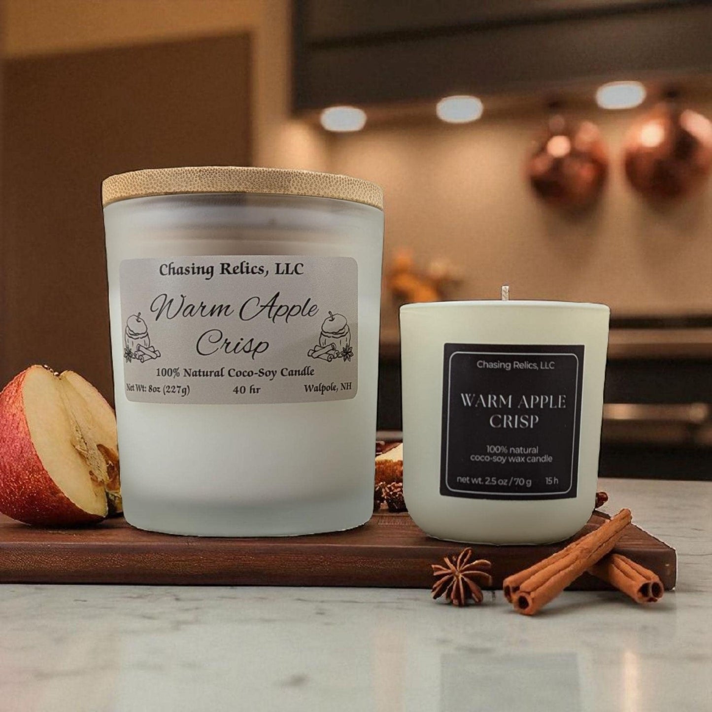 Apple Crisp Soy Candle: Cozy Fall Spice, Cinnamon & Vanilla