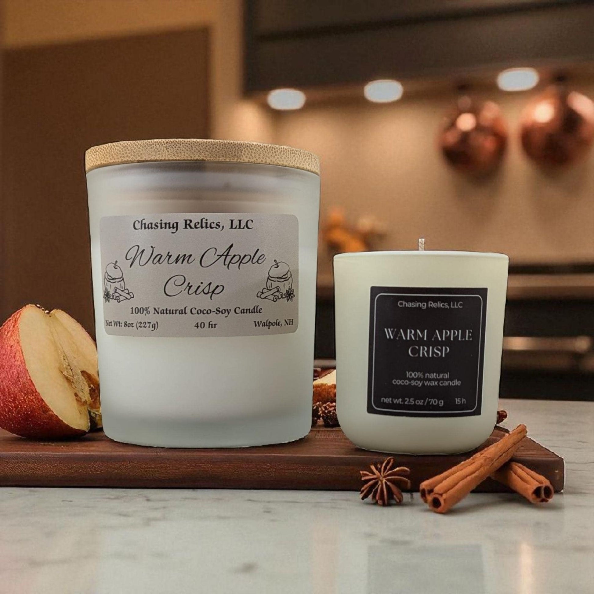 Apple Crisp Soy Candle: Cozy Fall Spice, Cinnamon & Vanilla