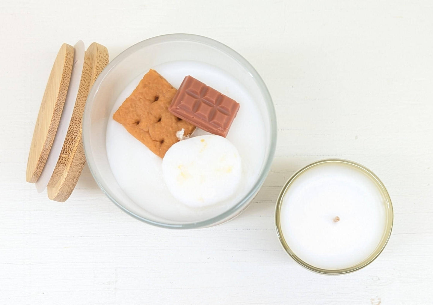 Toasted Marshmallow Coco Soy Candle: Vanilla & Smoky Woods Scent
