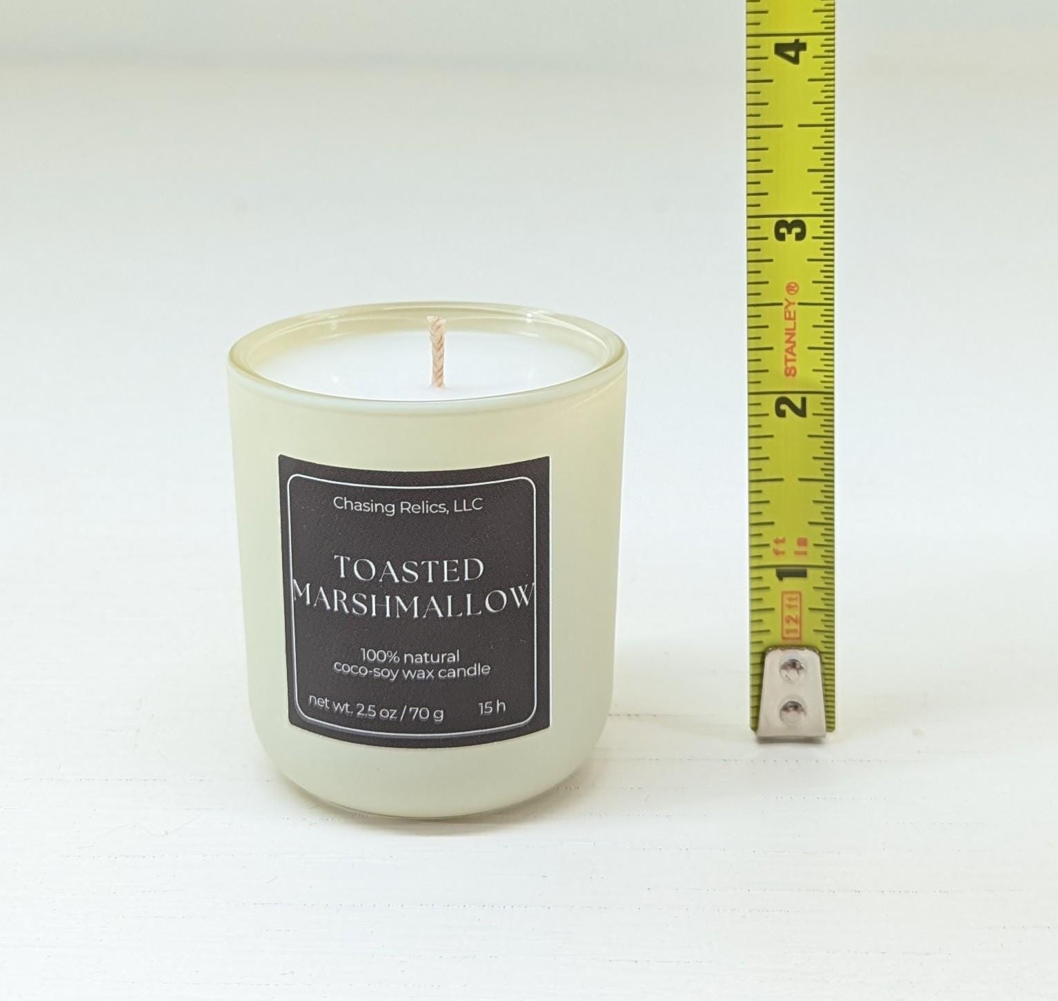 Toasted Marshmallow Coco Soy Candle: Vanilla & Smoky Woods Scent