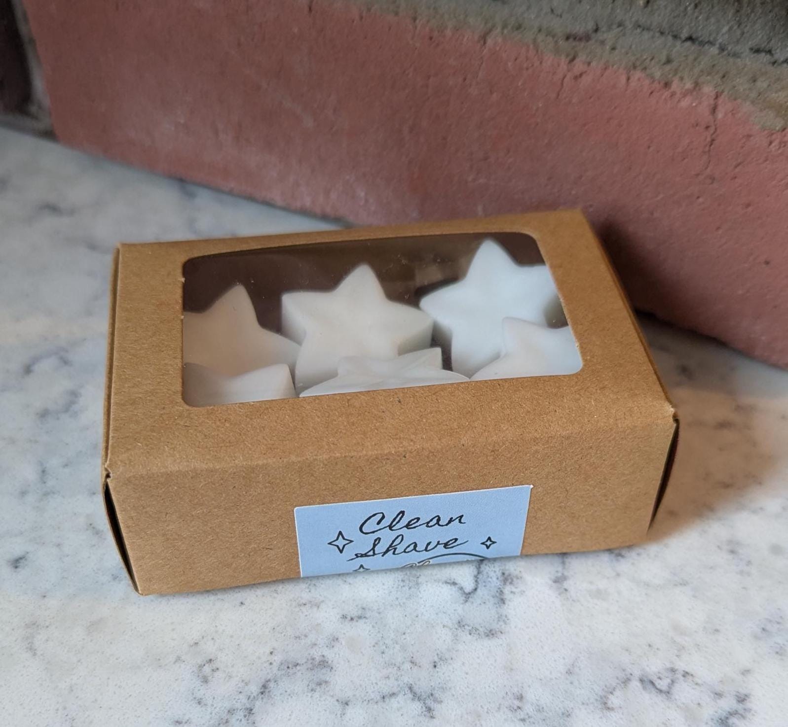 Wax Melt Samples in Clean Shave, Coconut Soy Blend, Net Weight 1 oz Star Tarts for Warmer