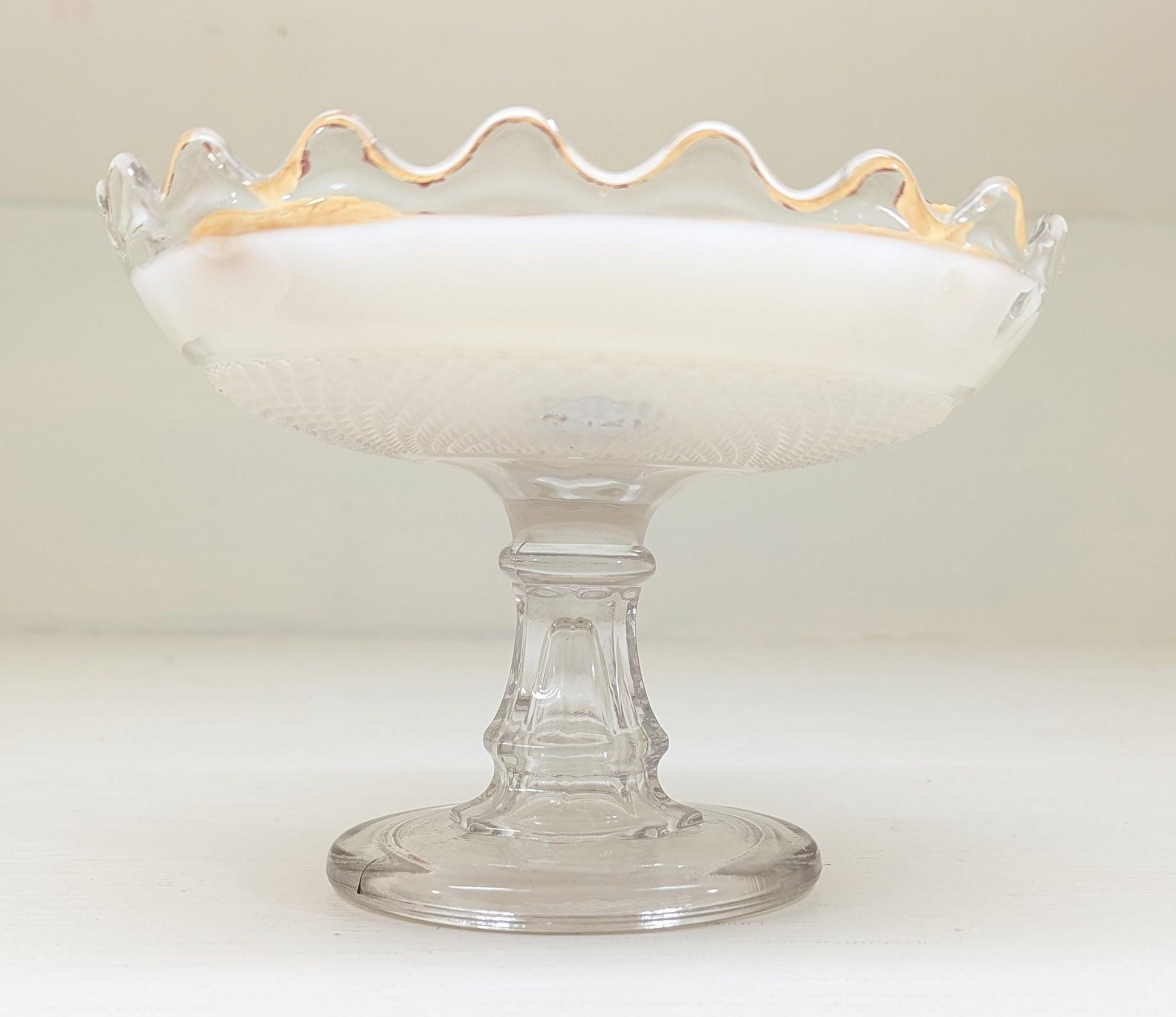 Vintage Glass Pedestal Dish Candle – 18 oz Coco Soy with 5 Wicks | Unique Centerpiece Cookie Candle | One-of-a-Kind Gift for Home Décor