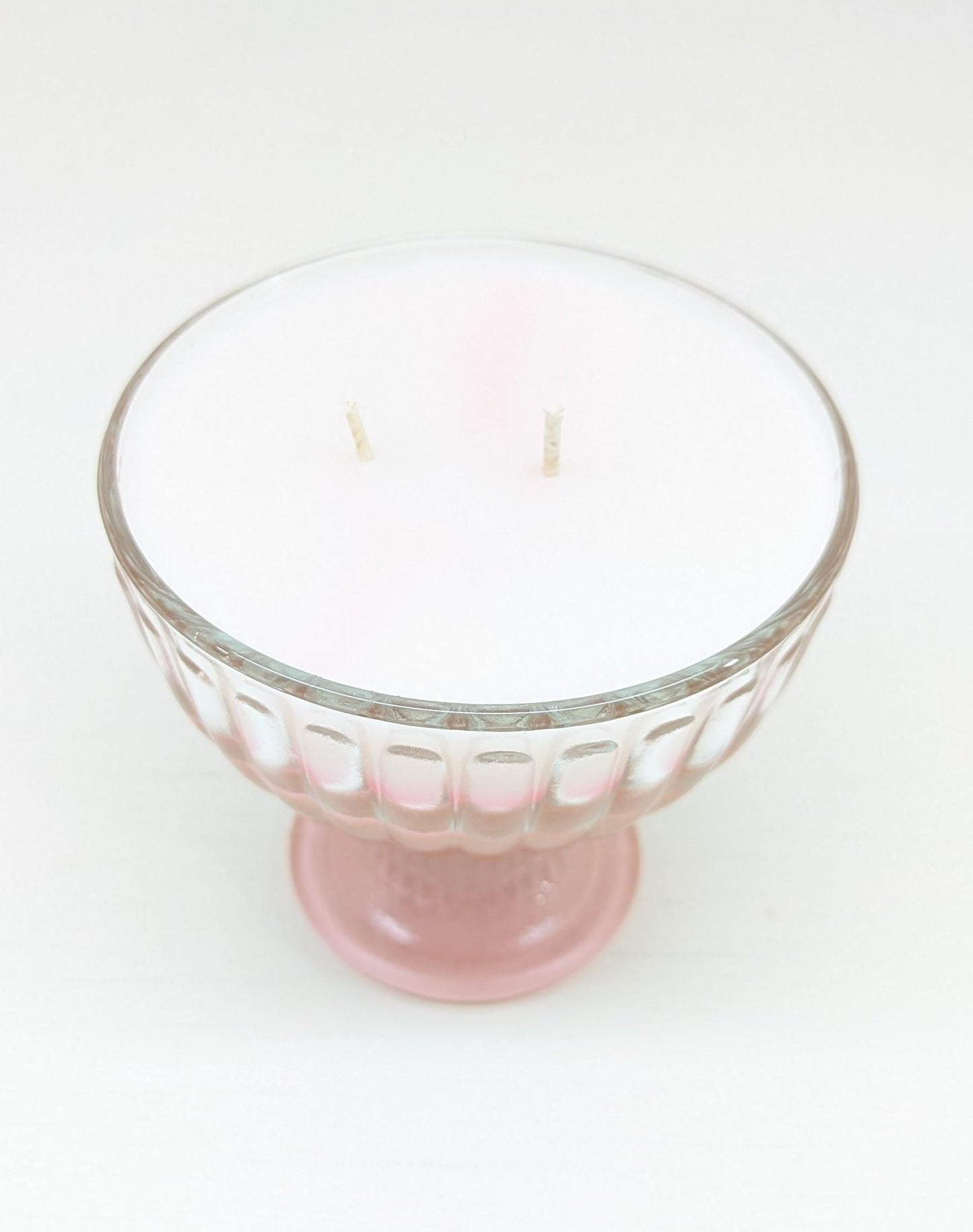 Vintage Glass Neapolitan Candle: Chocolate Strawberry Vanilla Coco-Soy Wax