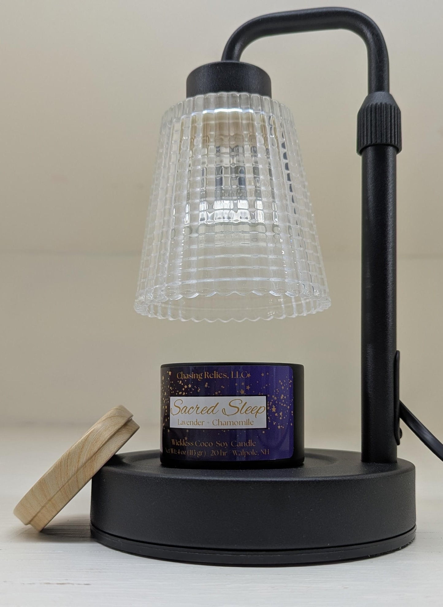 Lavender Chamomile Coco-Soy Wickless Candle: Sacred Sleep Aromatherapy