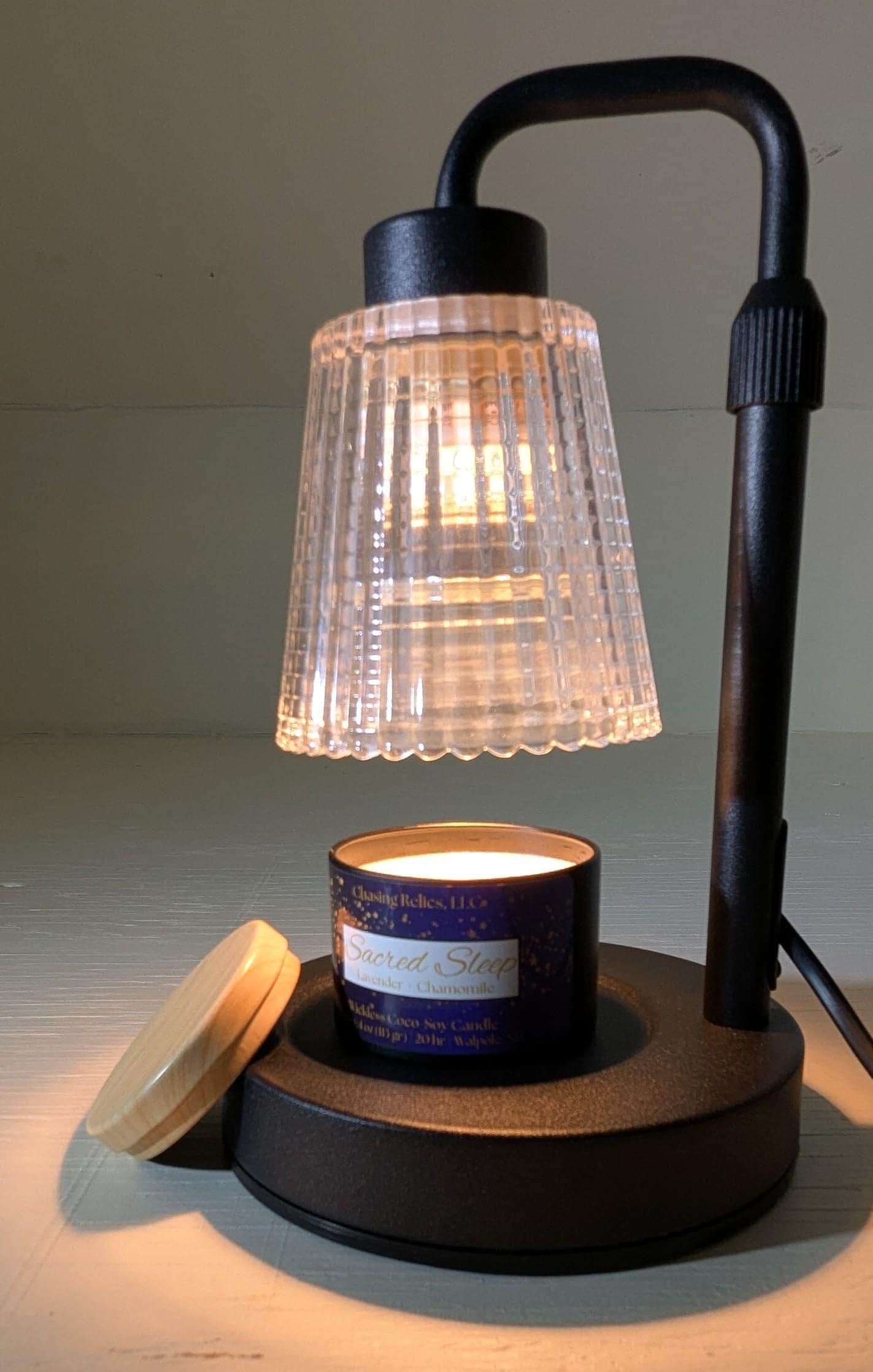 Lavender Chamomile Coco-Soy Wickless Candle: Sacred Sleep Aromatherapy