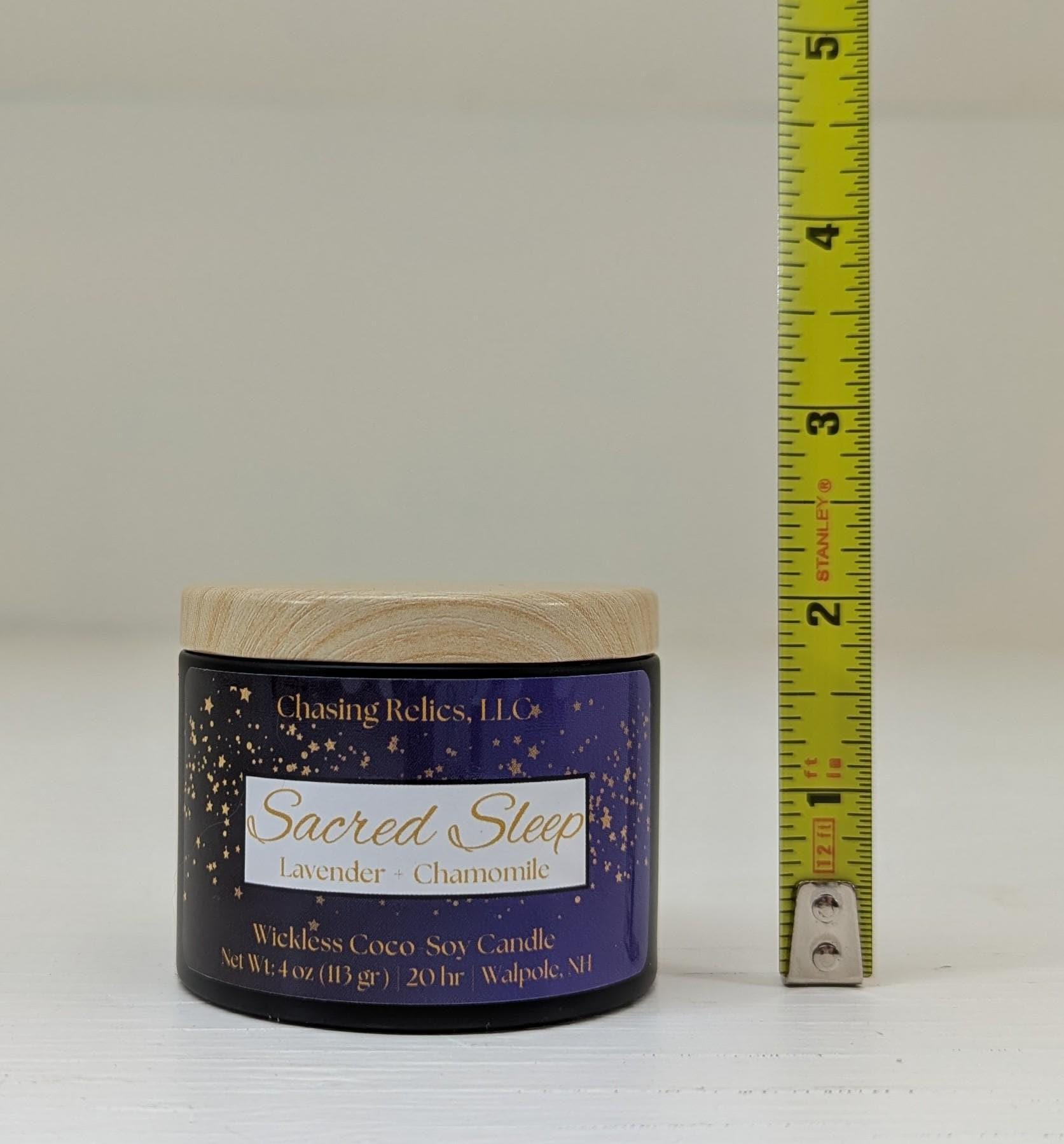 Lavender Chamomile Coco-Soy Wickless Candle: Sacred Sleep Aromatherapy