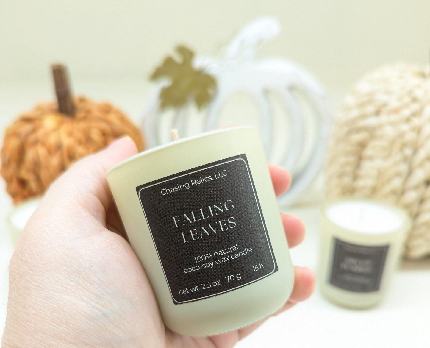 Fall Candle Flight Sampler Set: Apple Crisp, Pumpkin Spice, Coco-Soy Wax