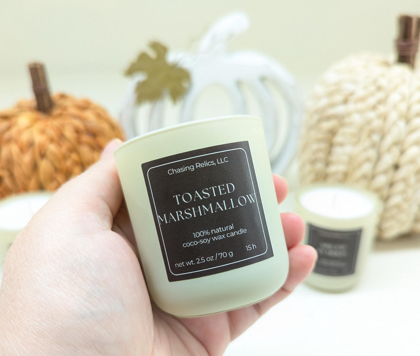 Fall Candle Flight Sampler Set: Apple Crisp, Pumpkin Spice, Coco-Soy Wax