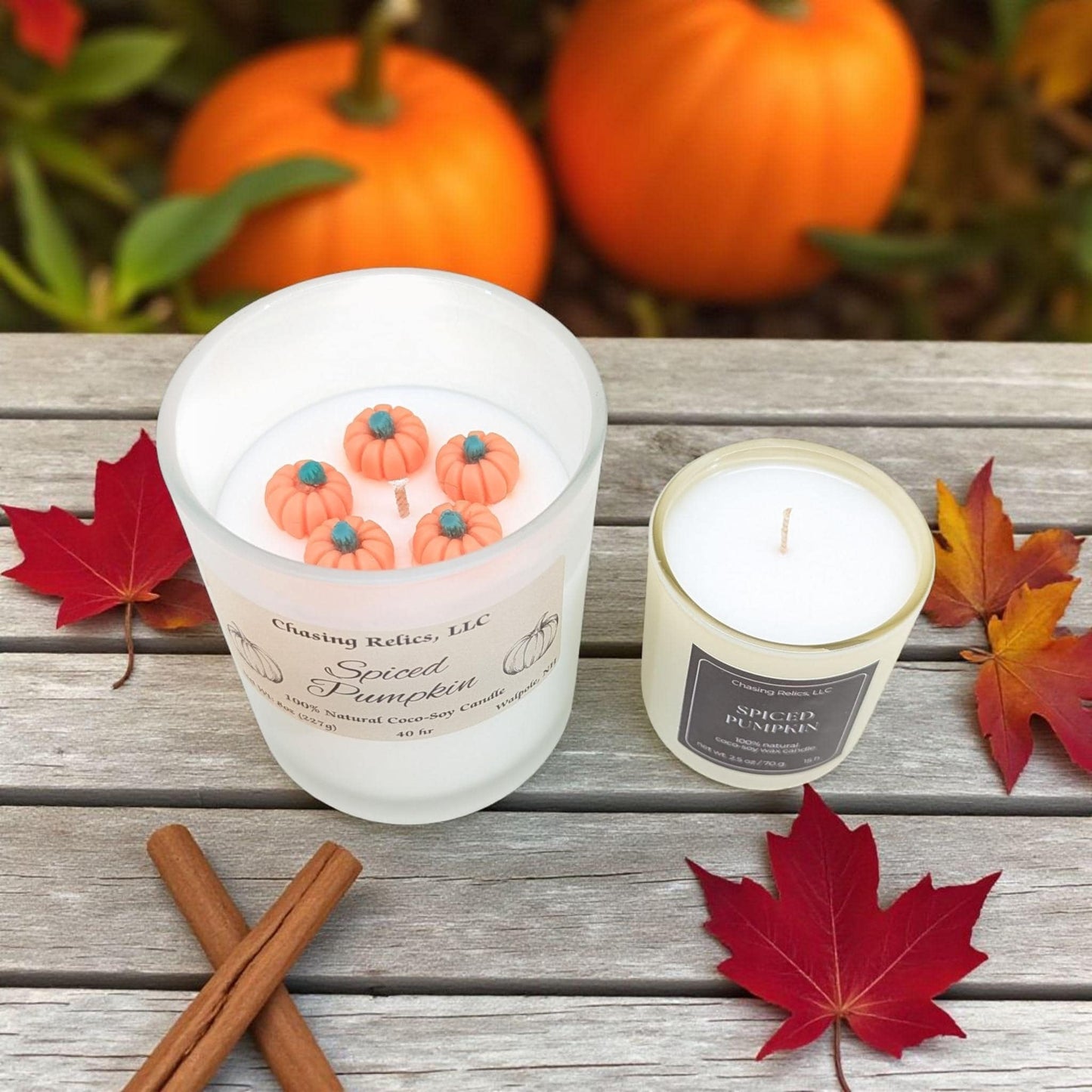 Spiced Pumpkin Candle | Fall Scented Coco-Soy Candle | Natural Pumpkin Spice Candle | Autumn Home Decor | Handmade Gift