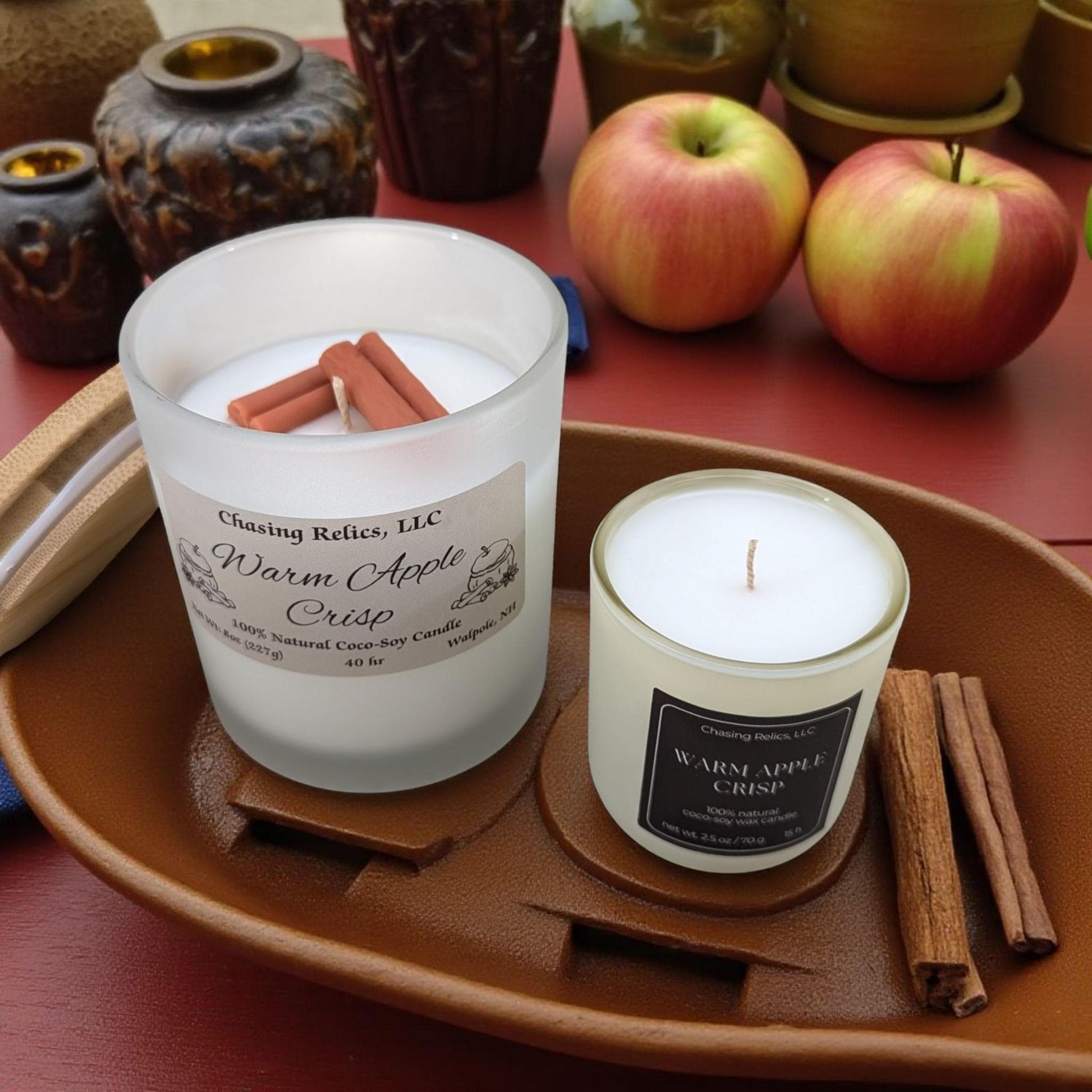 Apple Crisp Soy Candle: Cozy Fall Spice, Cinnamon & Vanilla