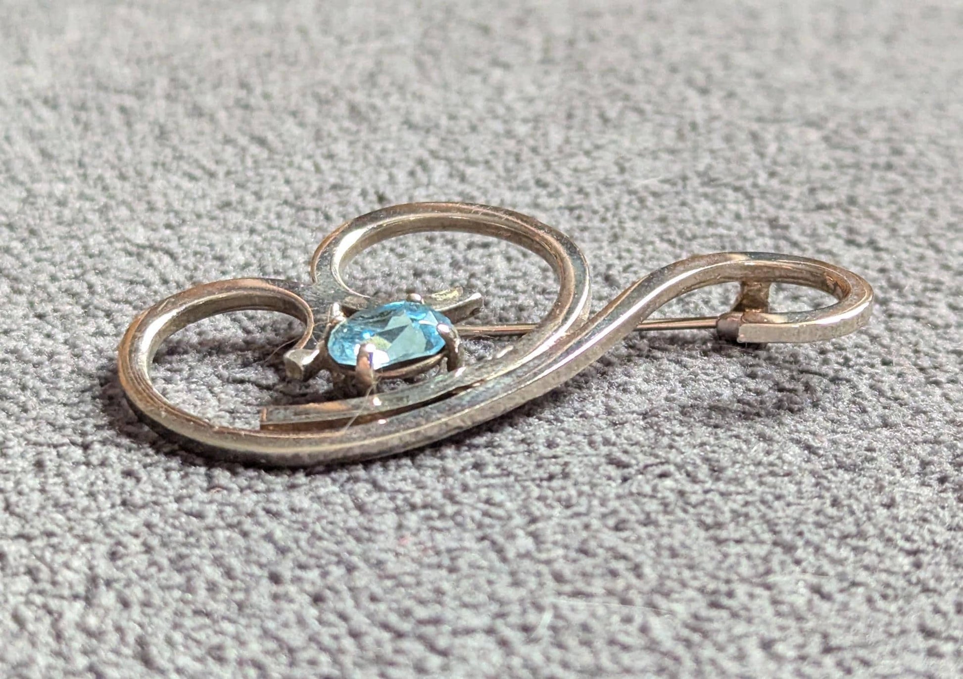 Vintage Mid Century Sterling Silver Abstract Modernist Brooch | Minimalist Jewelry Pin