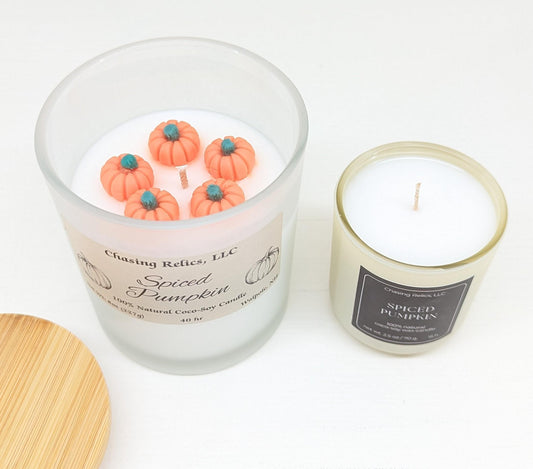 Spiced Pumpkin Candle | Fall Scented Coco-Soy Candle | Natural Pumpkin Spice Candle | Autumn Home Decor | Handmade Gift