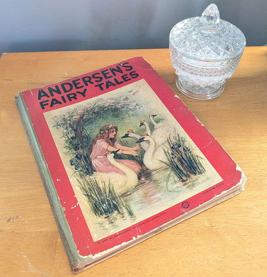 1922 Andersen’s Fairy Tales Illustrated Hardcover | Antique Children’s Storybook | Original Saalfield Edition | Vintage Fairy Tale Book