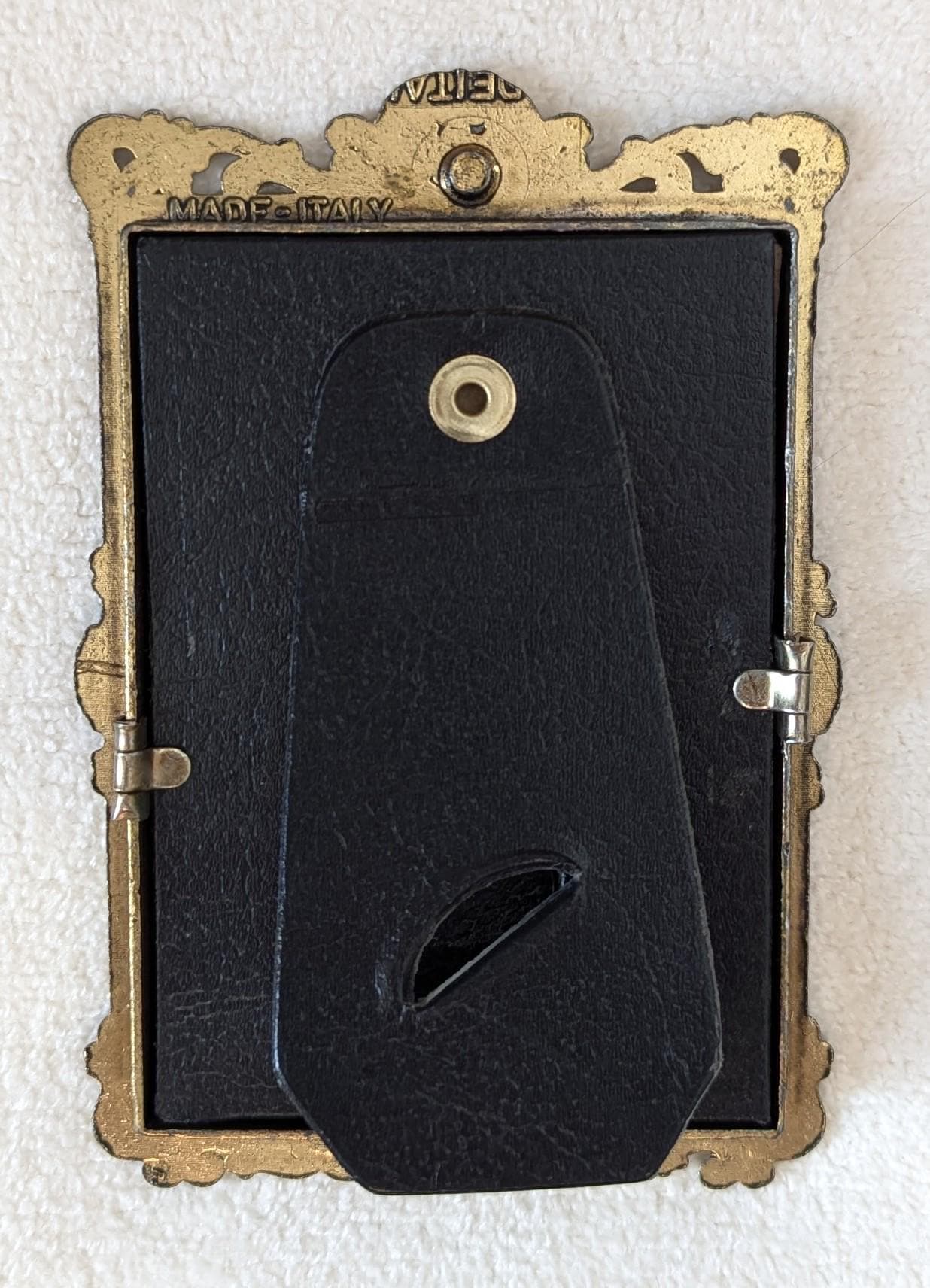 Vintage Italian Repousse Metal Picture Frame | Ornate Victorian Style Scroll Frame