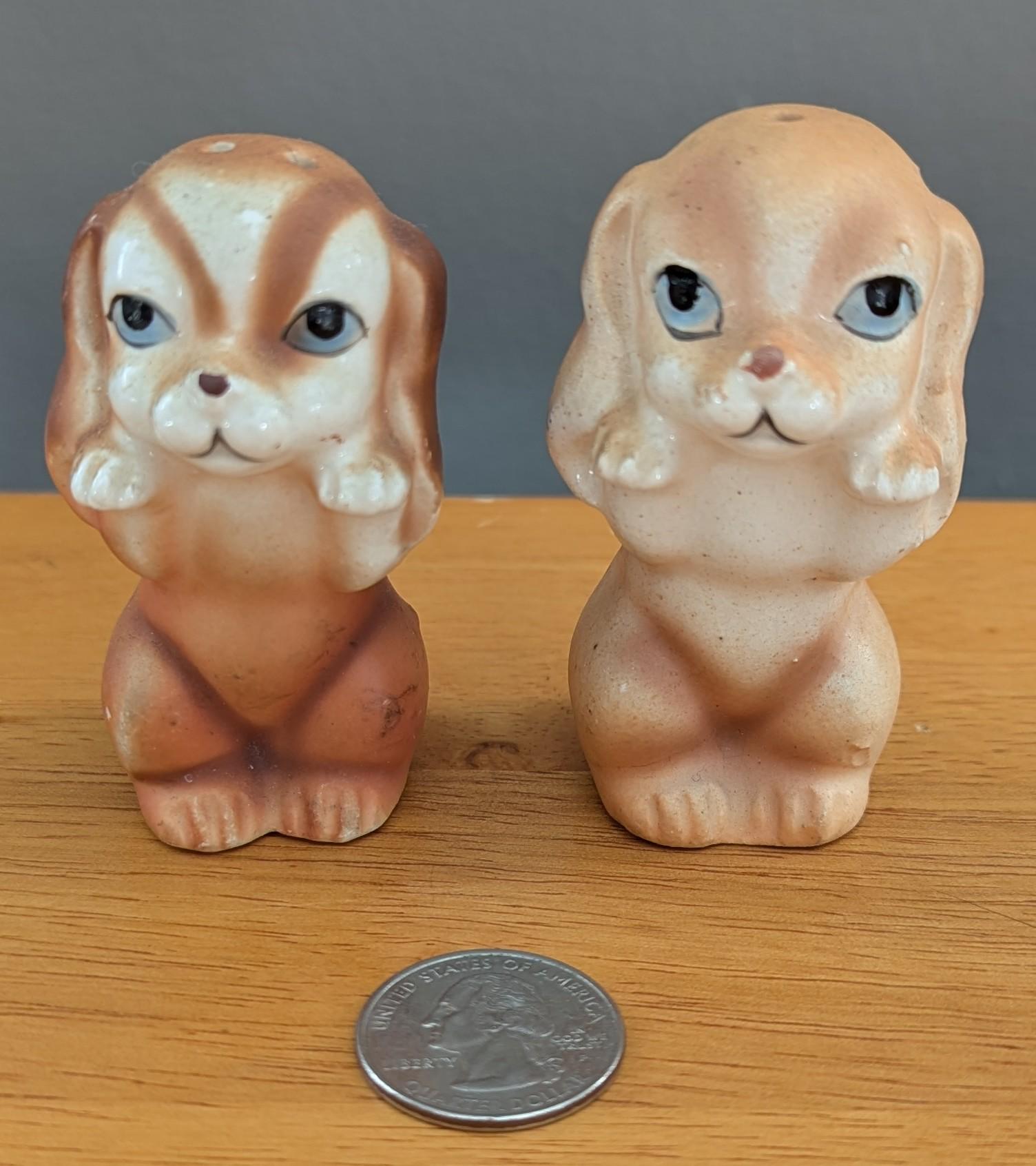 Vintage Cocker Spaniel Salt & Pepper Shakers | Mid-Century Japan Ceramic Dogs