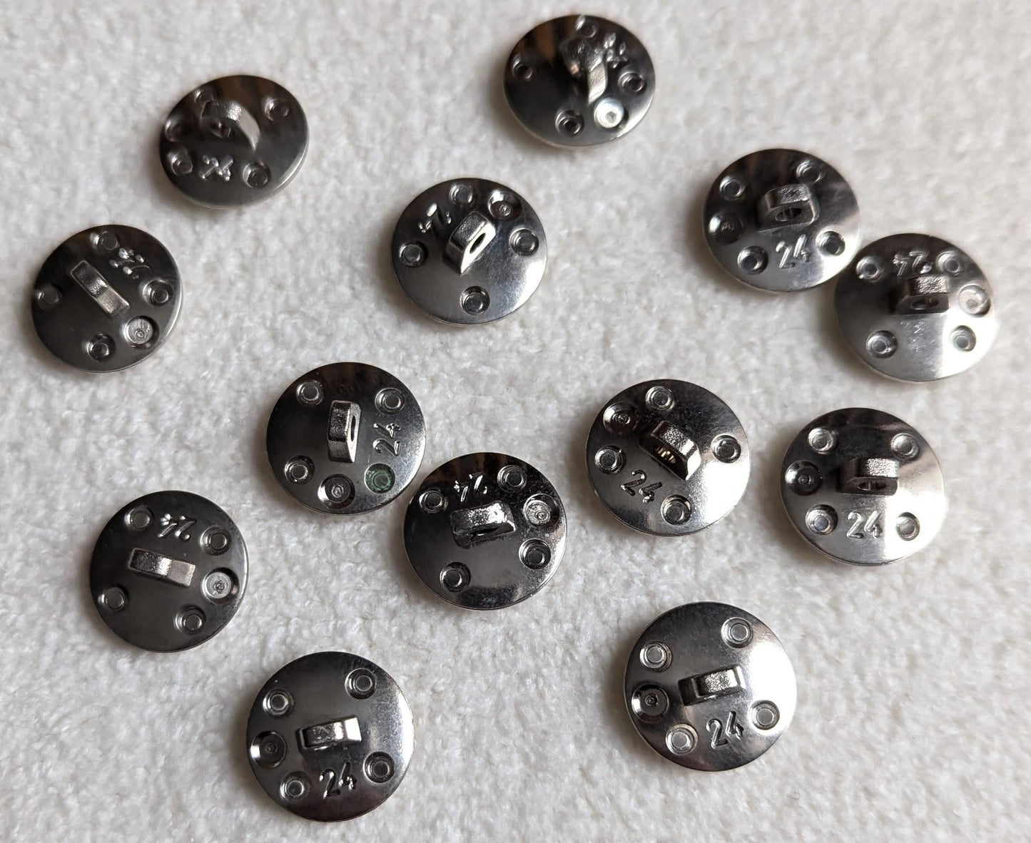 Vintage Silver Tone Scrollwork Buttons | Set of 13, Sewing & Jewelry
