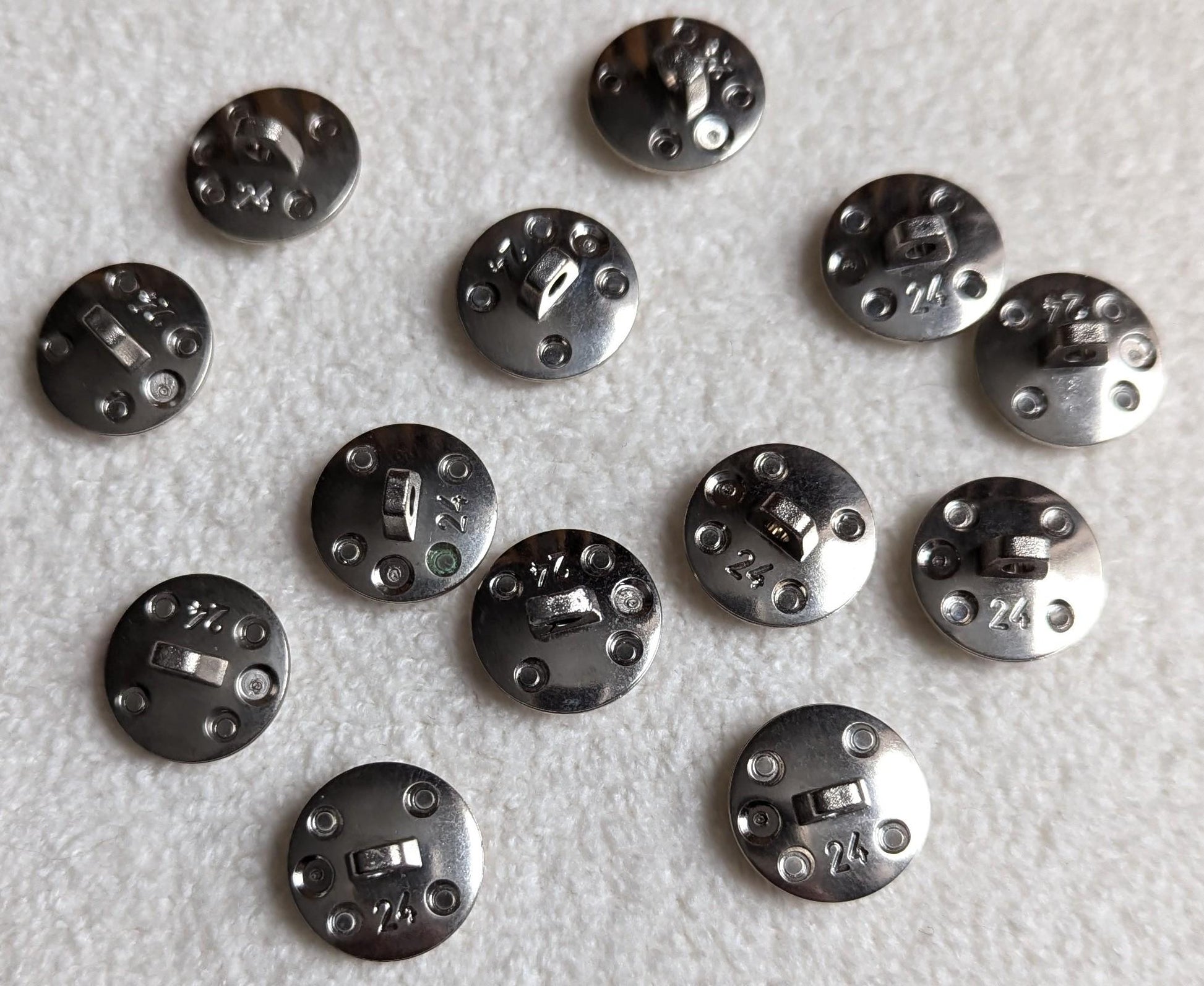 Vintage Silver Tone Scrollwork Buttons | Set of 13, Sewing & Jewelry