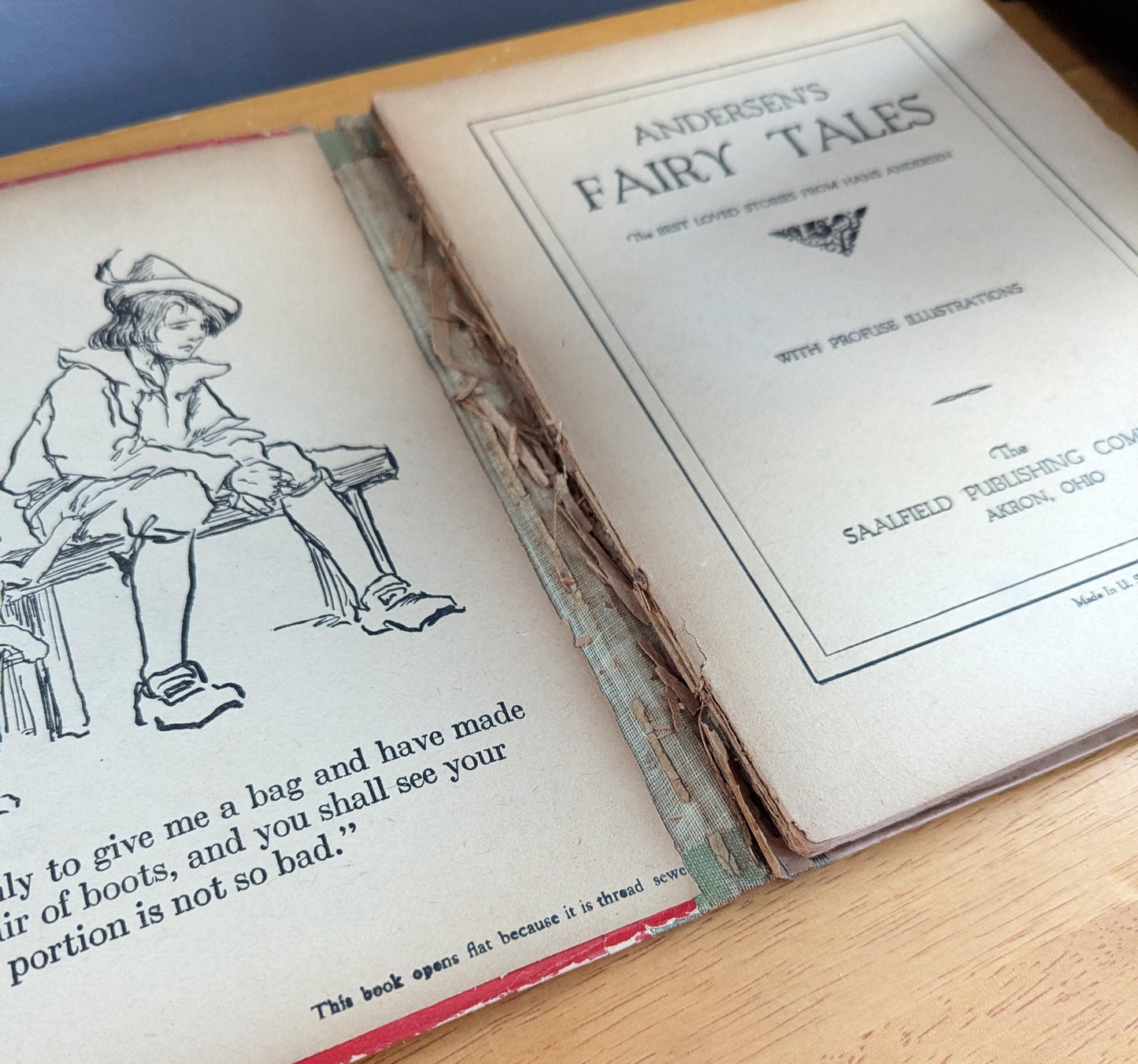 1922 Andersen's Fairy Tales | Antique Illustrated Storybook, Saalfield Edition