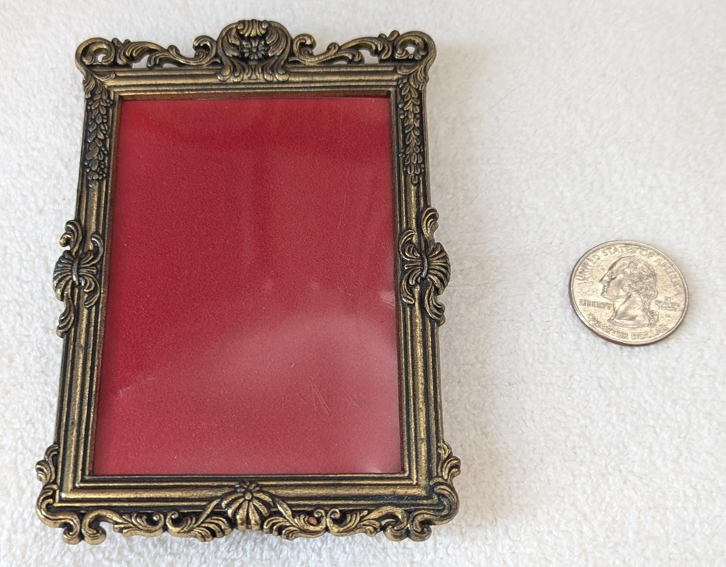 Vintage Italian Repousse Metal Picture Frame | Ornate Victorian Style Scroll Frame