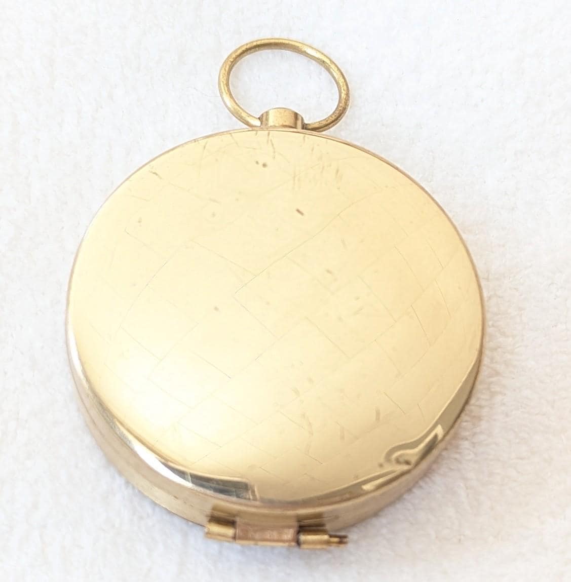 Vintage Brass Pocket Compass – Hinged Nautical Navigation Tool