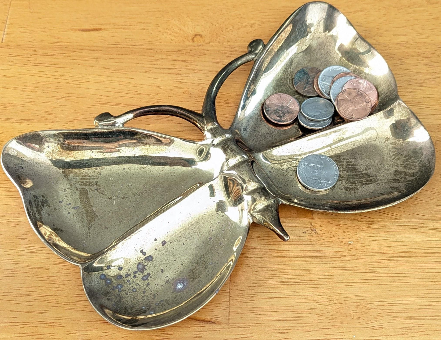 Vintage Brass Butterfly Dish | Cottagecore Jewelry Tray