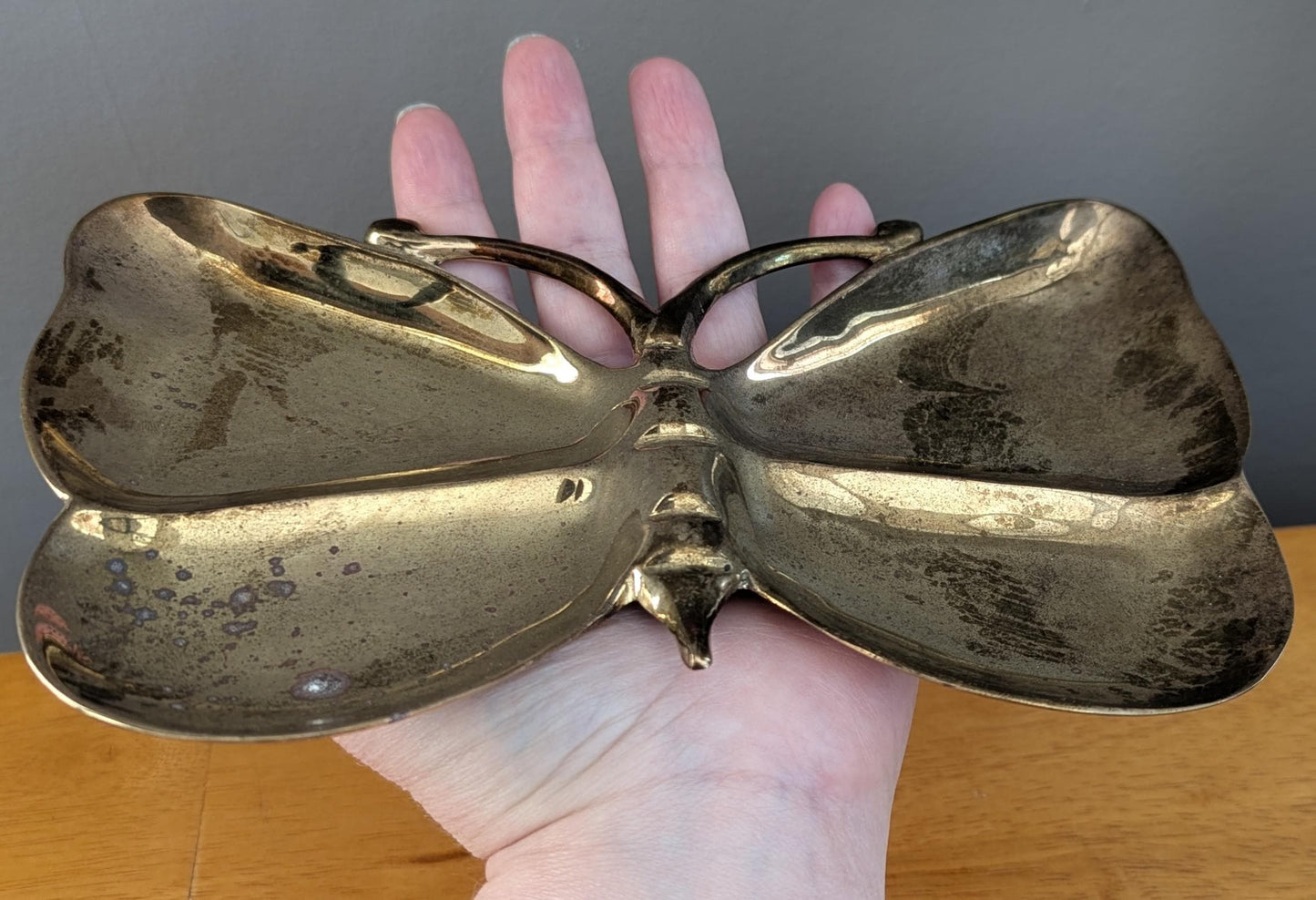 Vintage Brass Butterfly Dish | Cottagecore Jewelry Tray