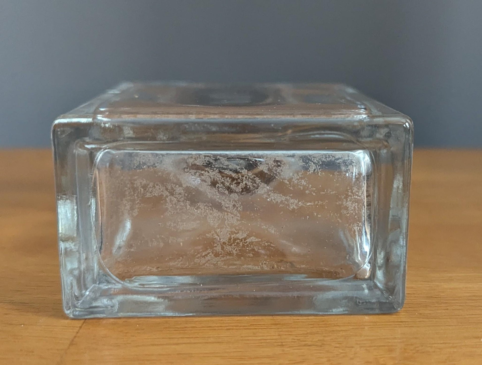 Vintage Glass Perfume Bottle – Rosette Stopper, Mid Century Vanity Decor