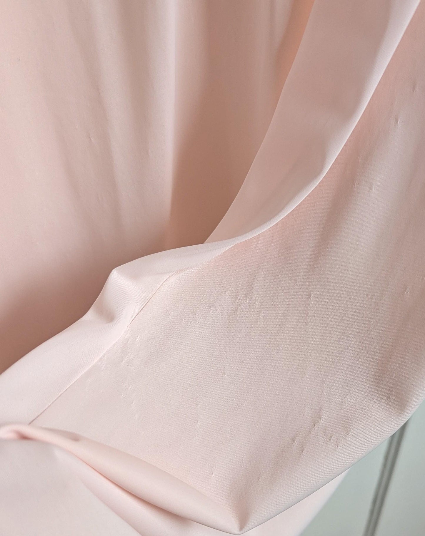 Vintage Shadowline Nylon Nightgown: Pastel Pink Lace Yoke Floral Embroidery