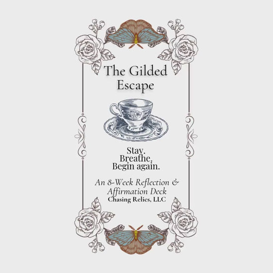 The Gilded Escape | Vintage-Inspired Reflection Cards | Printable Self-Care Deck | Digital Download